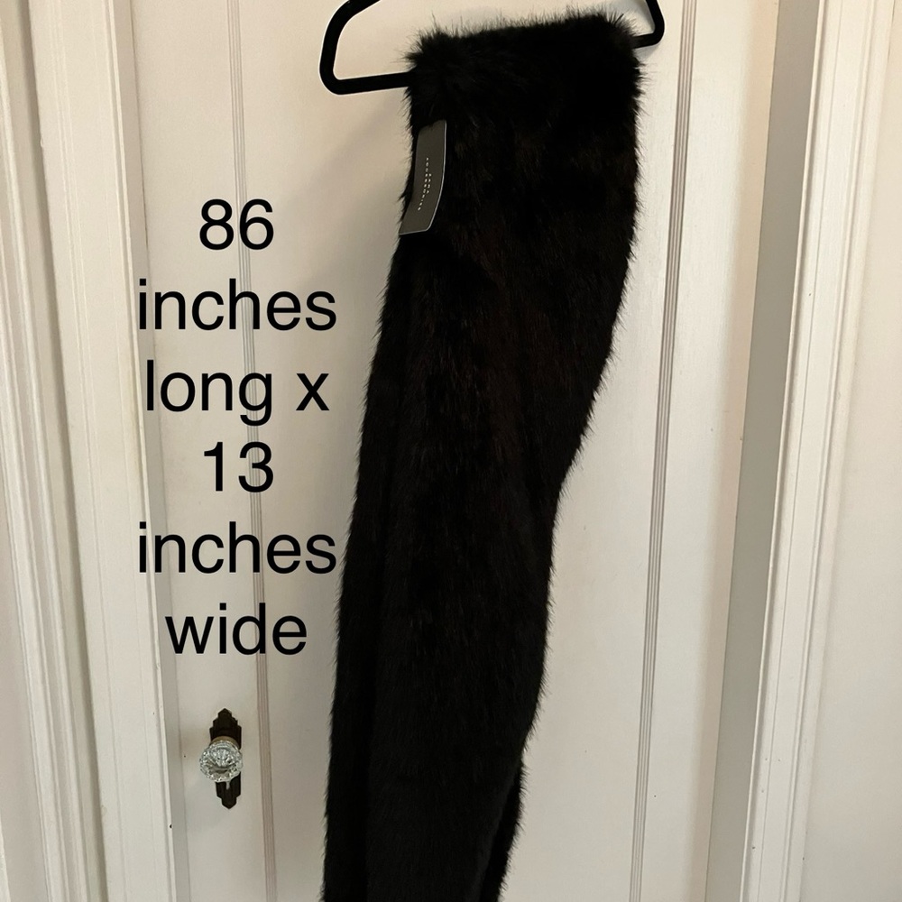 Black super long faux fur stole/wrap. Brand new with tags.